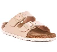 Birkenstock Arizona Hebilla Ajuste Estrecho Zapatillas Sandalia Mujer Beige