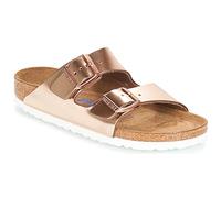 BIRKENSTOCK Arizona Leder Softfootbed, Zuecos Mujer, Marrón Metallic Copper, 41 EU