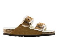 Birkenstock Sandalias unisex Arizona Shearling Visón Beige 38 (EE.UU. Mujer 7-7.5), beige/azul oscuro, 38 EU