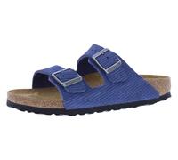 Birkenstock Arizona Mules/Zuecos para hombre, color marrón, Pana índigo, 36 EU estrecha