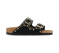 BIRKENSTOCK Mules de ante con doble correa Arizona Rivet. Color Negro