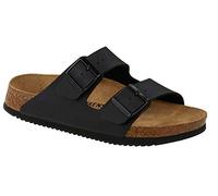 BIRKENSTOCK Arizona SL Pantuflas unisex para adultos de Birko-Flor normal, Negro , 35 EU Schmal