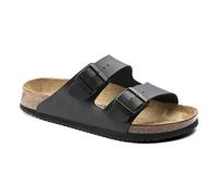 BIRKENSTOCK Arizona SL Pantuflas unisex para adultos de Birko-Flor normal, Negro , 40 EU Schmal