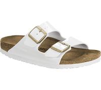 Birkenstock Arizona White, Birko Flor Patent, Flip Flops Mujer, Blanco (Vernis Blanc), 39 EU Estrecho