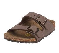 BIRKENSTOCK Arizona - Zuecos y pantuflas unisex para adultos de Birko-Flor, moca, 45 EU Estrecho