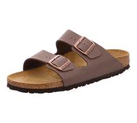 BIRKENSTOCK Arizona - Zuecos y pantuflas unisex para adultos de Birko-Flor, moca, 45 EU Estrecho