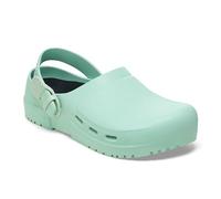 BIRKENSTOCK Birki Air 2.0 - Zuecos unisex antiestáticos de poliuretano con orificios de ventilación, Matcha, 39 EU