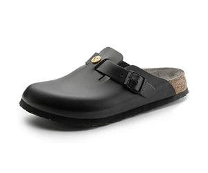 BIRKENSTOCK Boston 61360-46 - Zapato para Hombre (Piel Natural, antiestático), Color Negro