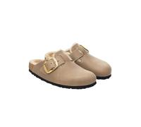 Birkenstock Boston Big Buckle 1030444 Shearling Tabacco Brown Marrone Ciabatta Zoccolo Donna Fibbia Lana 40
