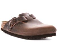 Birkenstock Boston BS Hebilla Zueco Estrecho Para Mujer Sandalia Marrón Oscuro