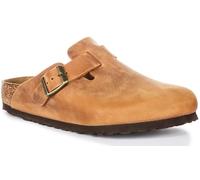 Birkenstock Boston BS - Zuecos grandes y elegantes con hebilla, Coñac, 6.5 Women/5 Men