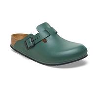Birkenstock Boston Pro Clogs de cuero - Zapatos profesionales de alta calidad certificados para medicina, hostelería y servicio, Thyme, 48 EU