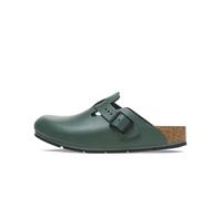 BIRKENSTOCK Zuecos de piel Boston Pro - Zapatos profesionales certificados de alta calidad para medicina, gastronomía y servicio, Thyme, 48 EU