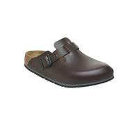 Birkenstock Boston Pro Zapatillas de estar por casa para hombre y mujer, de piel, con certificado EN ISO 20347:2043, para medicina, gastronomía y servicio, Java, 43 EU