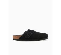 BIRKENSTOCK Boston Shearling Suede Leather Narrow Negro 37