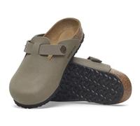 Birkenstock Boston, zuecos Birko-Flor®, parte superior de nobuk, plantilla de corcho y látex, hebilla ajustable