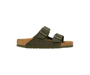 Birkenstock - Chanclas y sandalias mujer - Arizona LEVE Narrow Thyme de Cuero - Talla 38 - Verde Verde 38