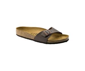 Birkenstock - Chanclas y sandalias mujer - Madrid Birko-Flor Narrow Dark Brown de Cuero - Talla 40 - Marrón Marrón 40