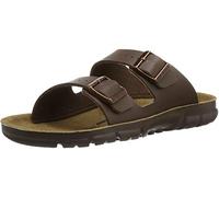 Birkenstock Classic Bilbao Birko-Flor - Sandalias Unisex para Adultos, marrón Oscuro, 44 EU