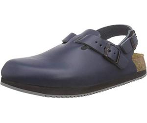 Birkenstock Classic Tokio Leder - Zuecos unisex, Azul, 41 Normal