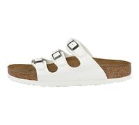 BIRKENSTOCK Florida Birko-Flor - Sandalia estrecha para mujer, Blanco, 38 EU Estrecho