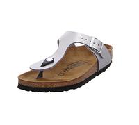 Birkenstock Gizeh Birko-Flor - Sandalias de Dedo Unisex, Talla 40 (Estrecho), Color Plateado