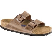 BIRKENSTOCK Hombres Arizona Cuero Engrasado Sandalias Anchas, barrón tabaco, 38 EU