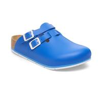 BIRKENSTOCK Kay Pro Zuecos de piel - Zapatos unisex de alta calidad para el ocio y el trabajo para medicina, gastronomía y servicio, azul, 38 EU