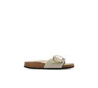 Birkenstock Madrid Big Buckle - Sandalias para mujer, Oyster de alto brillo, 38 EU Schmal