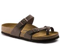 Birkenstock Mayari Birko-Flor, Sandalias de Dedo Mujer, Marrón (Mocca Nubuk), 41 (normal)