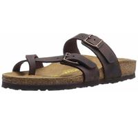 Birkenstock Mayari Greased Leather, Chanclas Unisex Adulto, Habana, 40 EU