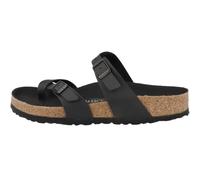 Birkenstock Mayari triple black1029171 - Chanclas negras para mujer, suela de corcho revestida de piel, ergonómicas, Negro Triples Black, 40 EU
