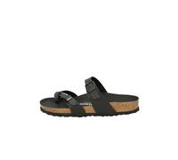 Birkenstock Mayari triple black1029171 - Chanclas negras para mujer, suela de corcho revestida de piel, ergonómicas, Negro Triples Black, 38 EU