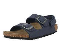 Birkenstock Milano 1030427 - Sandalia azul marino para niño y niño, doble hebilla y , corcho y piel, azul navy, 36 EU Stretta