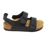 Birkenstock Milano 1032009 - Sandalia negra para niño y niño, doble hebilla y , corcho y piel, Negro , 38 EU Stretta