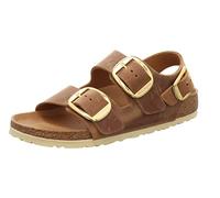 Birkenstock - Chanclas y sandalias mujer - Milano W Big Buckle LEOI Cognac HEX para Mujer - Talla 37 - Marrón Marrón 37