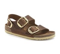 Birkenstock, Milano Big buckle OILED LEATHER, Zapatillas Sandalias Moda Casual Cuero, marrón, 37 EU Stretta