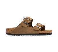 BIRKENSTOCK Mules de ante con doble correa Arizona. Color Marrón oscuro