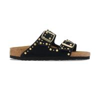 BIRKENSTOCK Mules de ante con doble correa Arizona Rivet. Color Negro