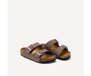 BIRKENSTOCK Mules de doble correa ARIZONA KIDS. Color Marrón Oscuro