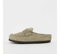 BIRKENSTOCK Zuecos de ante Naples Wrapped. Color beige