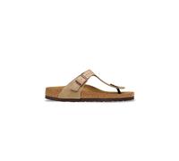 BIRKENSTOCK Pantoletas Gizeh Oiled Leather Medium/Narrow para mujer marrón | 37