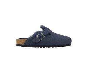 Birkenstock - Pantuflas - Boston Shearling Leather/Suede Regular New Navy - Talla 43 - Azul marino Azul marino 43