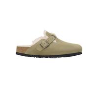 Birkenstock - Pantuflas - Boston Shearling Leather/Suede Regular Taupe de Cuero - Talla 43 - Marrón Marrón 43