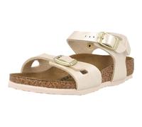 Birkenstock Rio AS Kids 1029570 25/35 Graceful Pearl White Beige Sandali Bambina fibbie strappo 26