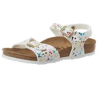 Birkenstock Rio Kids 1024374 White Bianco Sandali Bambina Ragazza fibbie 33