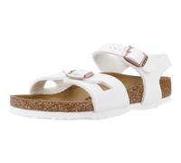 Birkenstock Rio Kids 1024374 White Bianco Sandali Bambina Ragazza fibbie 33