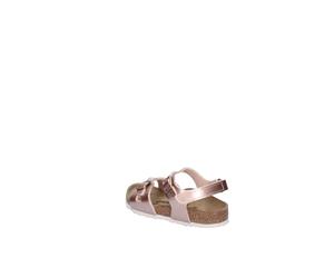 Birkenstock Rio Sandalias,Rosa metalizado,Correas Ajustables,Suela de Corcho,modelo 1029535 para niñas, rosa metalizado, 38 EU Stretta