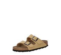 Birkenstock - Chanclas y sandalias mujer - Arizona Birkibuc Narrow Latte Cream para Mujer de Cuero - Talla 37 - Marrón Marrón 37