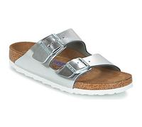 Birkenstock Classic Arizona SFB Cuero, Sandalias de Punta Descubierta Mujer, Plateado (Mettalic Silver Mettalic Silver), 39 EU Estrecho
